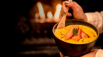 Crema de salmón ahumado y papa chilota
